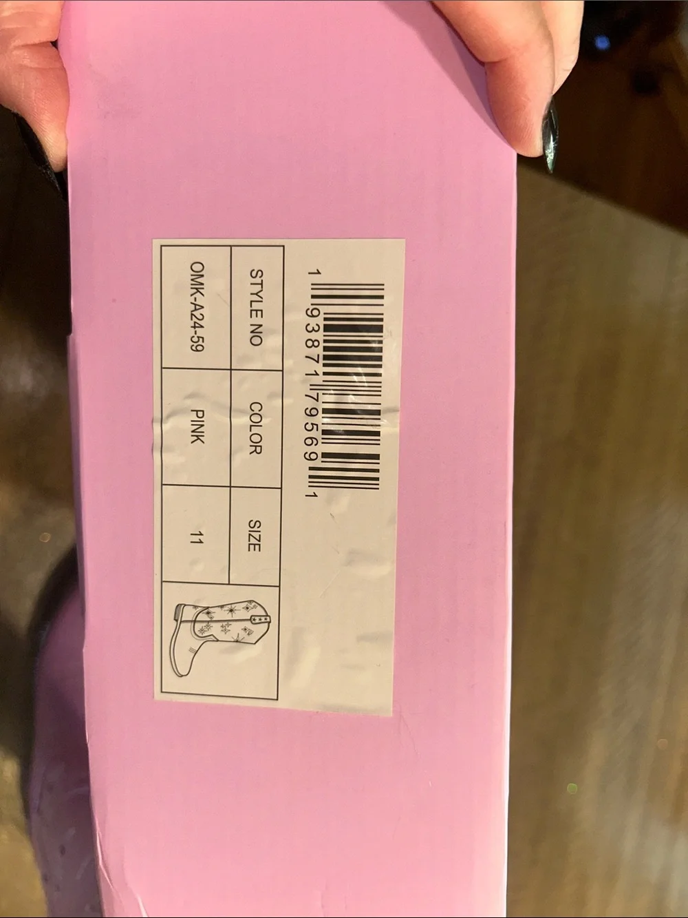 NEW Olivia Miller Shimmer Pink Girls Cowboy Boots size 11